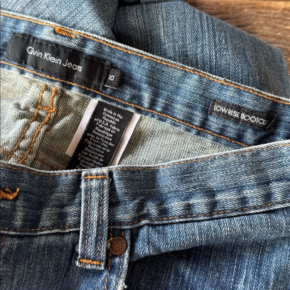 Calvin‎ Klein Y2K 1990’s low rise boot cut jean dark vintage wash Size 10